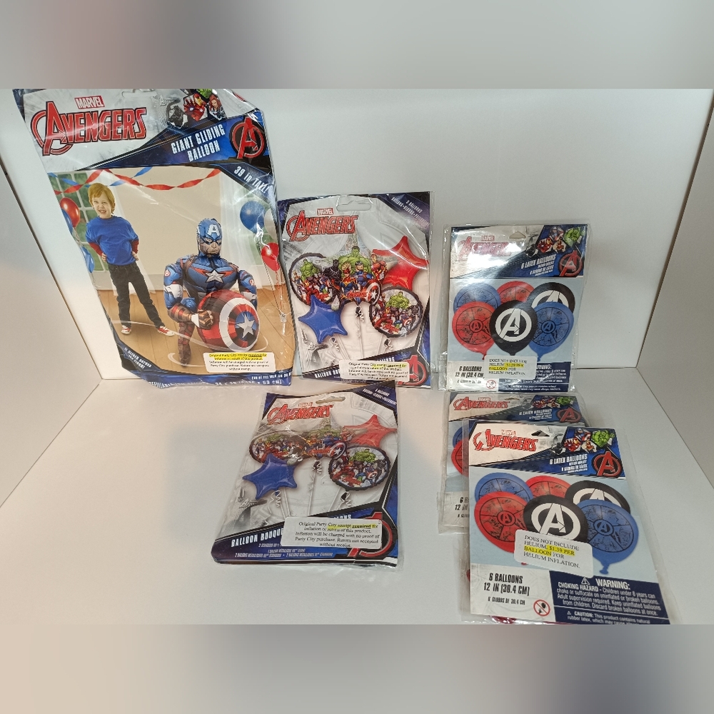 Marvel Avengers Balloon Bundle - Red, Blue, White